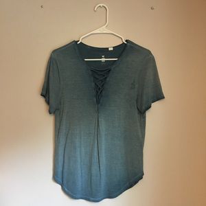 Juniors Me to We Blue Tie Up Tee